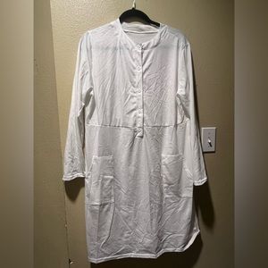 Xl white king sleeve dress